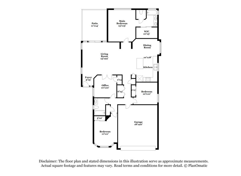 1,755/Mo, 3497 W Gower St Tucson, AZ 85746 Floor Plan View
