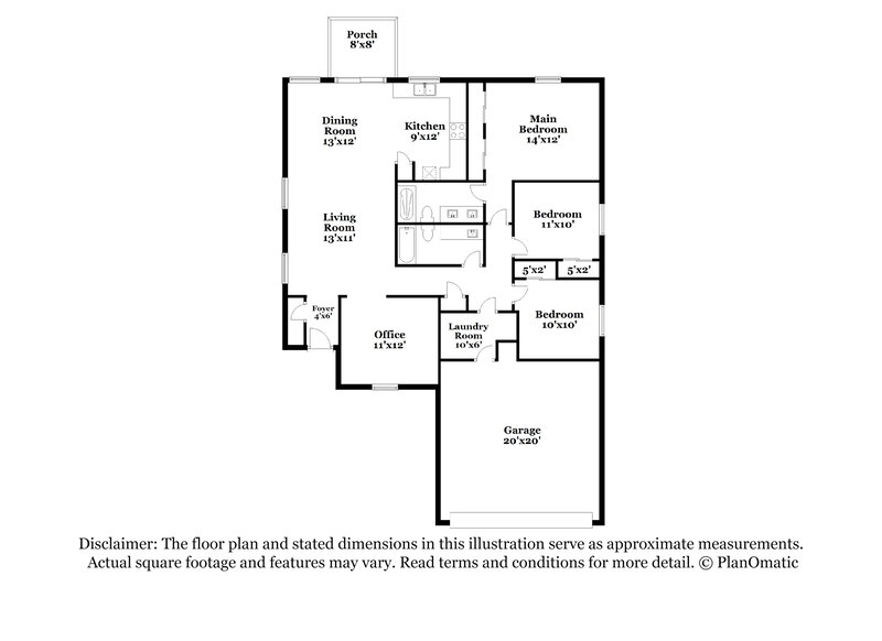 1,645/Mo, 8448 W Green Kingfisher Ln Tucson, AZ 85757 Floor Plan View