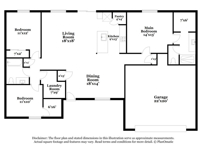 1,740/Mo, 7084 S Victor Dr Tucson, AZ 85757 Floor Plan View