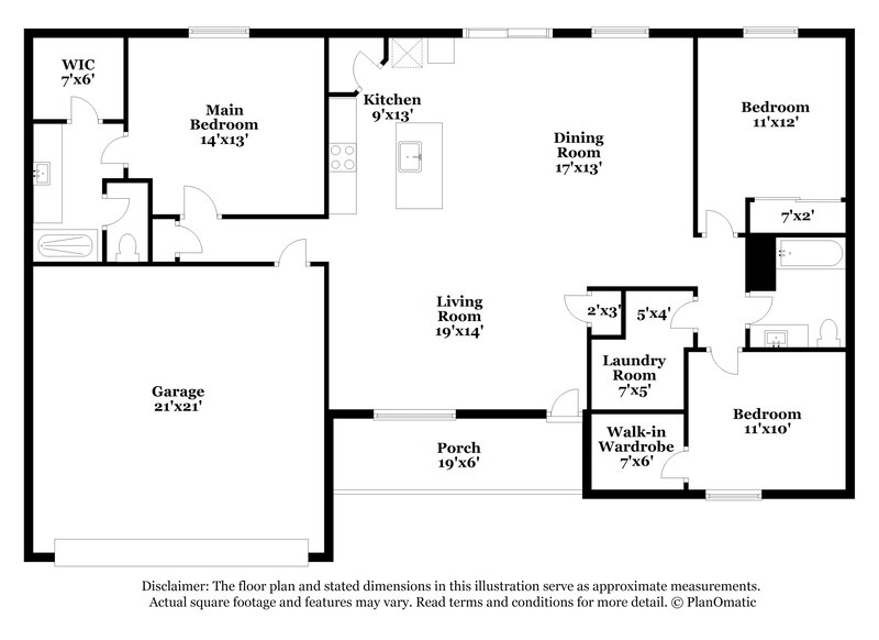 1,955/Mo, 7535 W Jeffrey Rd Tucson, AZ 85757 Floor Plan View
