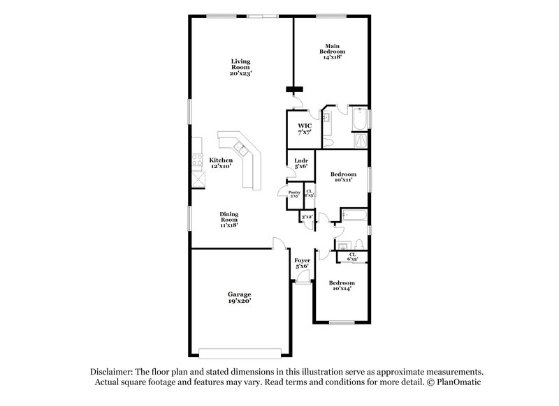 1,810/Mo, 12809 E Hartshorn Pass Vail, AZ 85641 Floor Plan View
