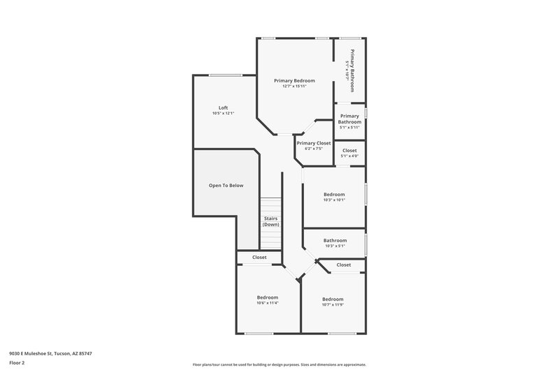 1,885/Mo, 9030 E Muleshoe St Tucson, AZ 85747 Floor Plan View 2