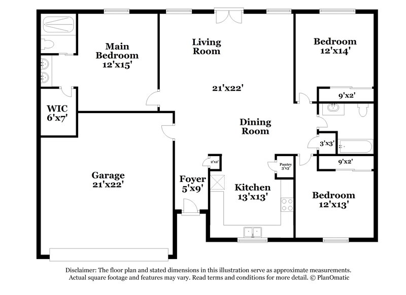 1,815/Mo, 7380 E Poinciana Pl Tucson, AZ 85730 Floorplan View
