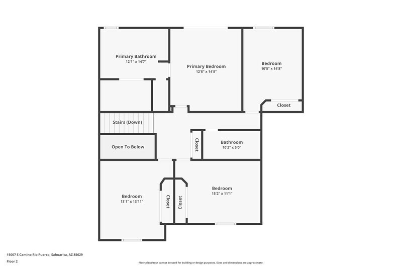 1,825/Mo, 15007 S Camino Rio Puerco Sahuarita, AZ 85629 Floor Plan View 2