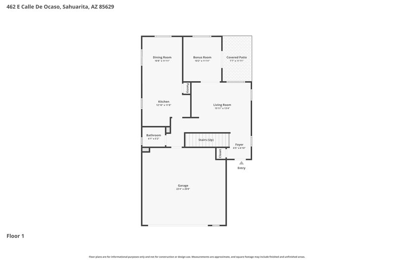 1,990/Mo, 462 E Calle de Ocaso Sahuarita, AZ 85629 Floor Plan View