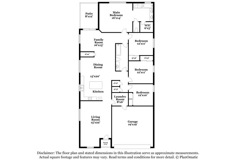 1,850/Mo, 4334 S Paseo Rio Bravo Tucson, AZ 85714 Floor Plan View