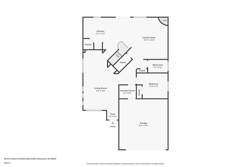 2,760/Mo, 68 W Camino Presidio Quemado Sahuarita, AZ 85629 Floor Plan View