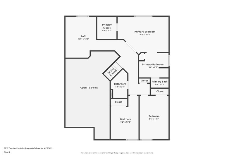 2,760/Mo, 68 W Camino Presidio Quemado Sahuarita, AZ 85629 Floor Plan View 2