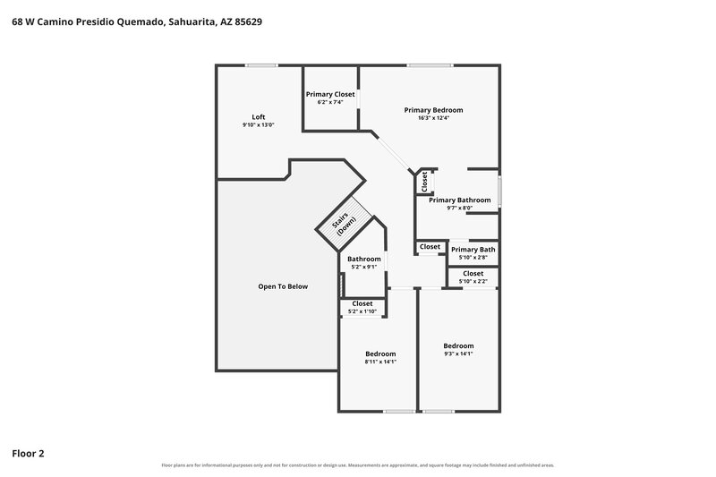 2,355/Mo, 68 W Camino Presidio Quemado Sahuarita, AZ 85629 Floor Plan View 2
