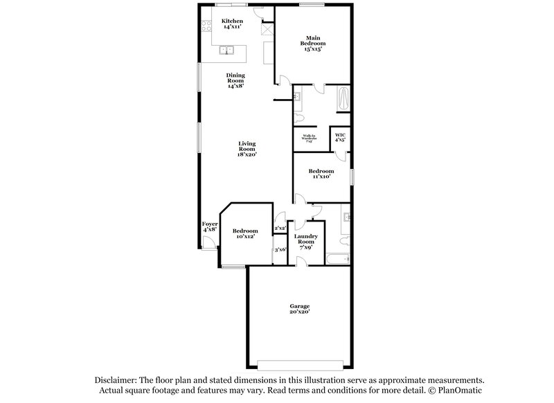 1,960/Mo, 12835 N Peony Dr Marana, AZ 85653 Floor Plan View