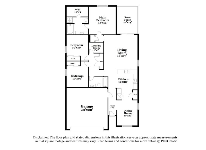 1,860/Mo, 6668 S May Fly Dr Tucson, AZ 85757 Floor Plan View