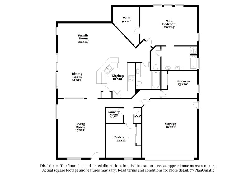 2,160/Mo, 6797 S Twinberry Dr Tucson, AZ 85756 Floor Plan View