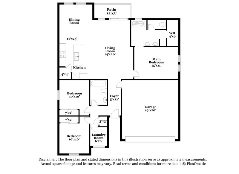 1,790/Mo, 7442 W Calle Colado Tucson, AZ 85757 Floor Plan View
