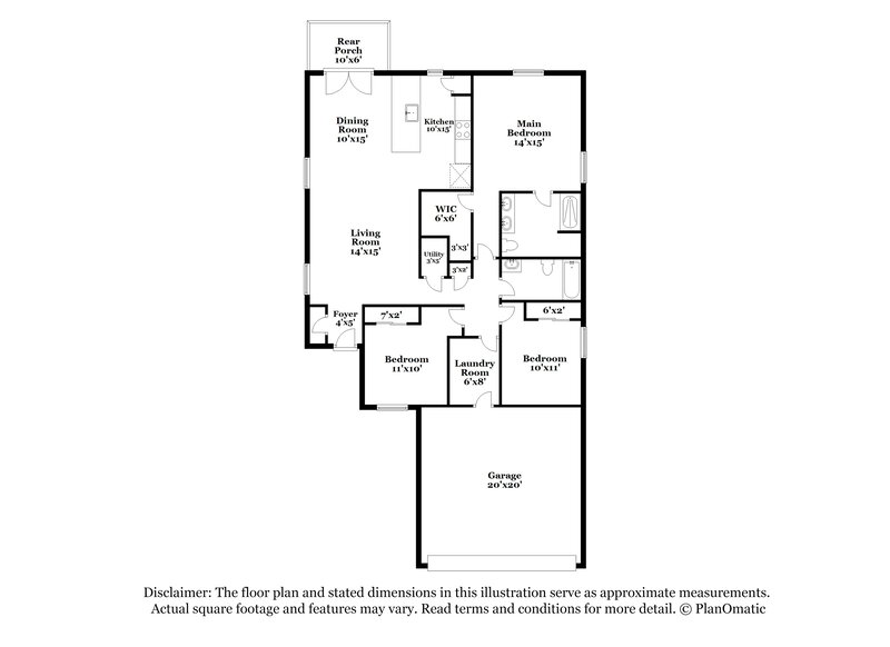 1,790/Mo, 5075 E Fishhook Ct Tucson, AZ 85756 Floorplan View