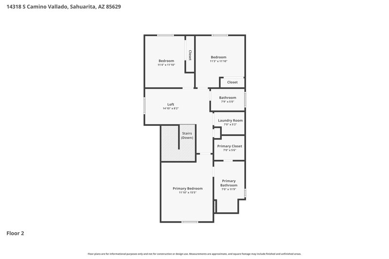 1,885/Mo, 14318 S Camino Vallado Sahuarita, AZ 85629 Floor Plan View 2