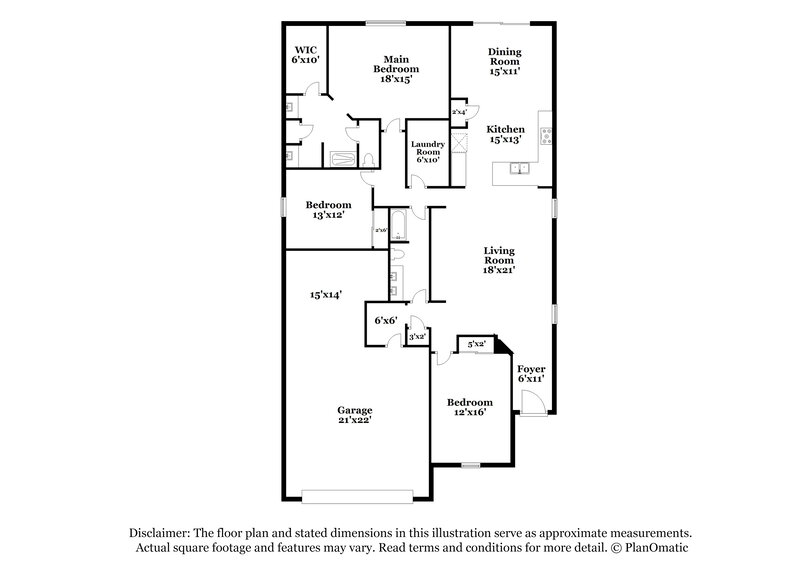 2,165/Mo, 11174 S Golden Aspen Dr Vail, AZ 85641 Floorplan View
