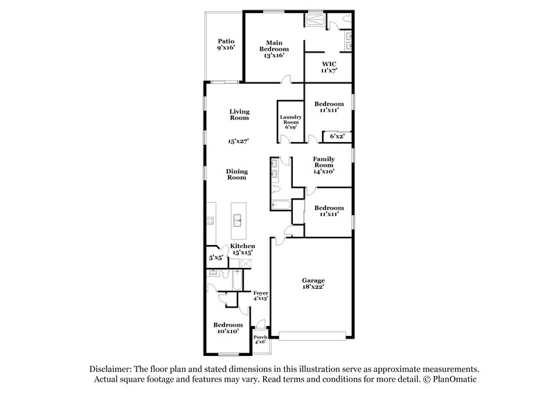 2,050/Mo, 10712 W Embrey Dr Marana, AZ 85653 Floor Plan View