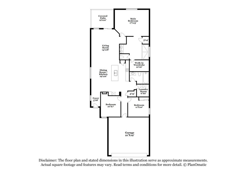 1,645/Mo, 876 E Bottomlands Ln Sahuarita, AZ 85629 Floor Plan View