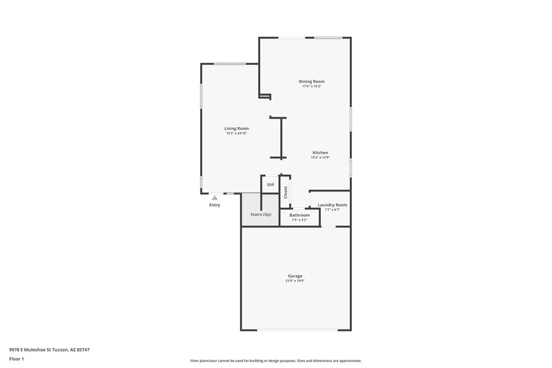 2,055/Mo, 9078 E Muleshoe St Tucson, AZ 85747 Floor Plan View