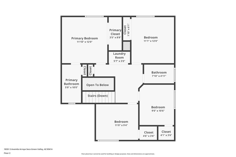 1,595/Mo, 18351 S Avenida Arroyo Seco Green Valley, AZ 85614 Floor Plan View 2
