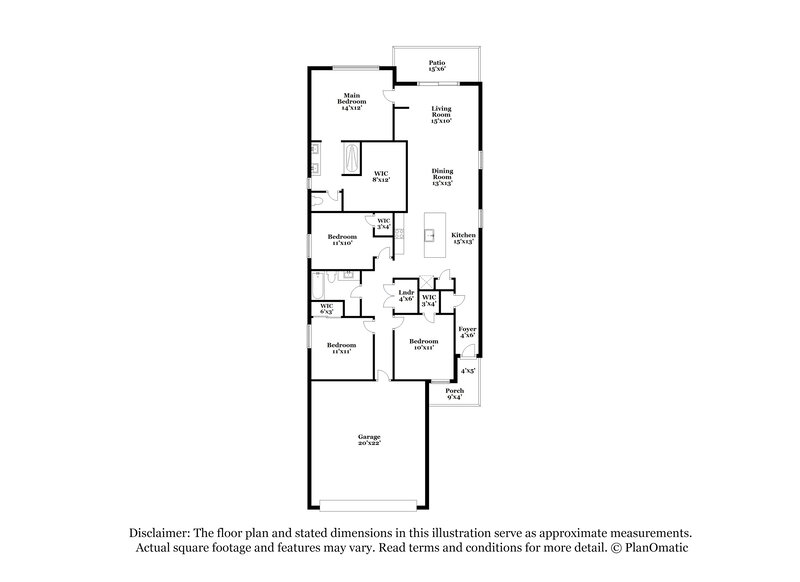 1,960/Mo, 11857 W Charismatic Drive Marana, AZ 85653 Floor Plan View