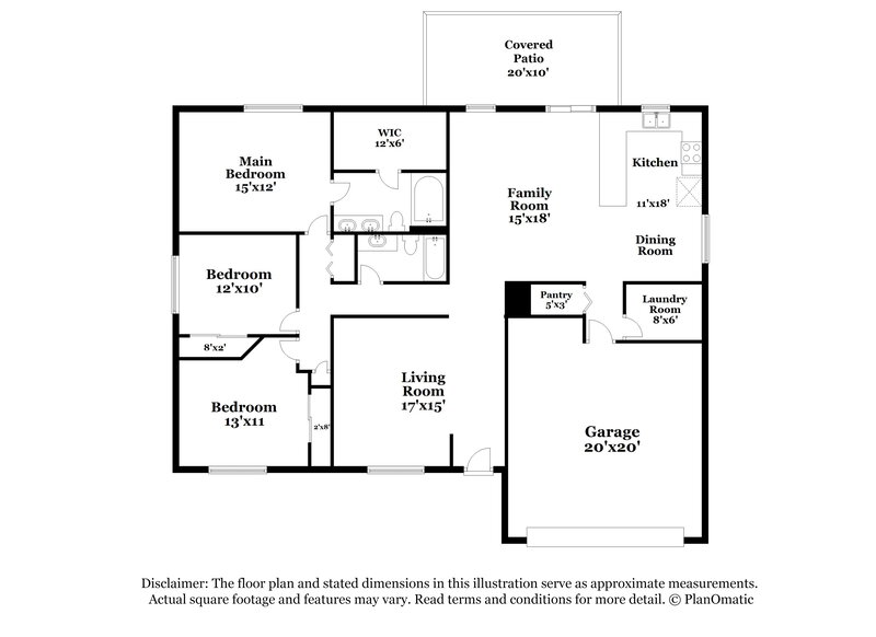 2,070/Mo, 9647 E Banbridge St Tucson, AZ 85747 Floorplan View