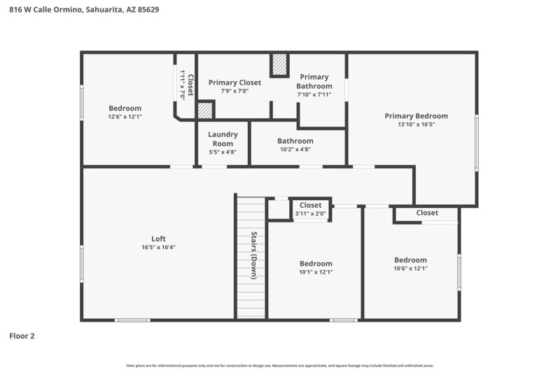 1,885/Mo, 816 W Calle Ormino Sahuarita, AZ 85629 Floorplan View 2