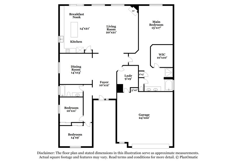 2,110/Mo, 420 S Blue River Loop Vail, AZ 85641 Floor Plan View