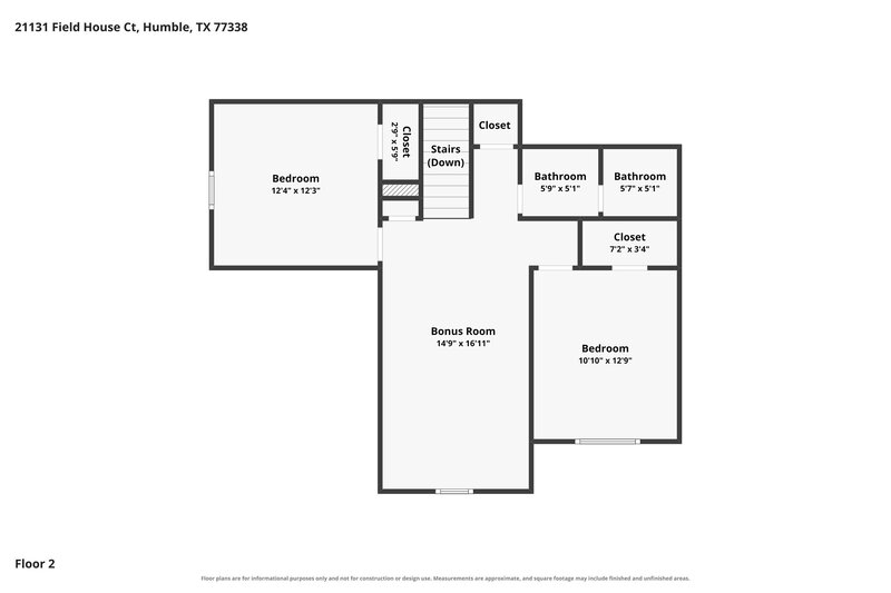 2,095/Mo, 21131 Field House Ct Humble, TX 77338 Floor Plan View 2
