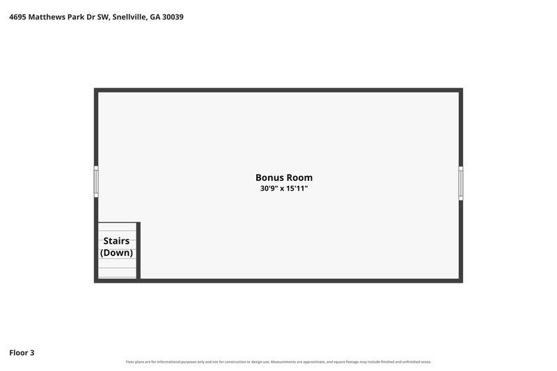 2,505/Mo, 4695 Matthews Park Dr SW Snellville, GA 30039 Floor Plan View 3