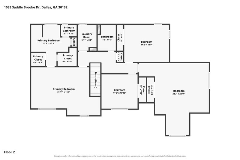 2,165/Mo, 1033 Saddle Brooke Drive Dallas, GA 30132 Floor Plan View 2