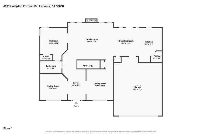 2,510/Mo, 4093 Hodgdon Corners Dr Lithonia, GA 30038 Floor Plan View