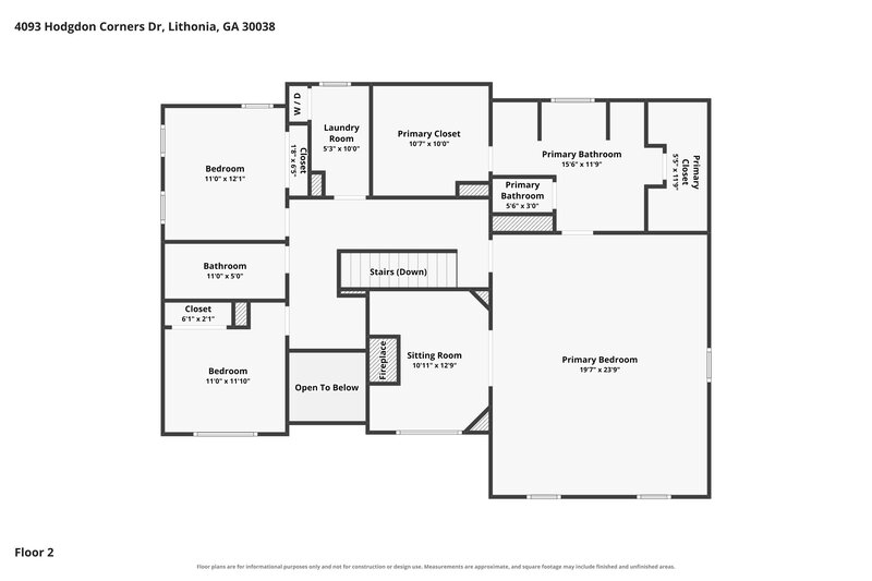 2,510/Mo, 4093 Hodgdon Corners Dr Lithonia, GA 30038 Floor Plan View 2